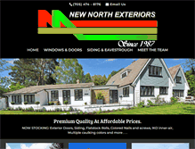 Tablet Screenshot of newnorthexteriors.ca